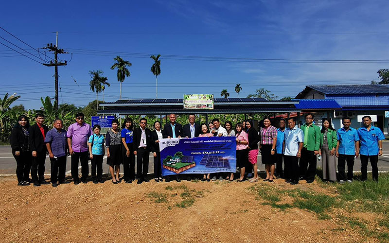 Runergy donated 6.5Kw solar PV projects to BAN TA LE NOI RAYONG.